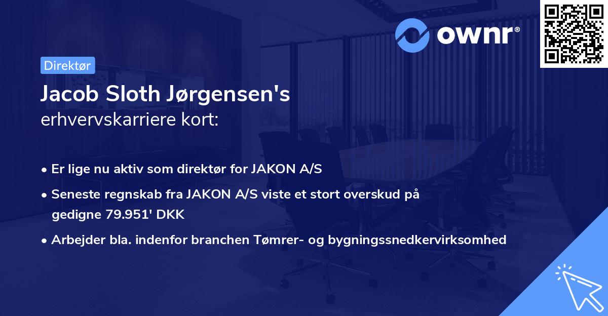 Jacob Sloth Jørgensen's erhvervskarriere kort