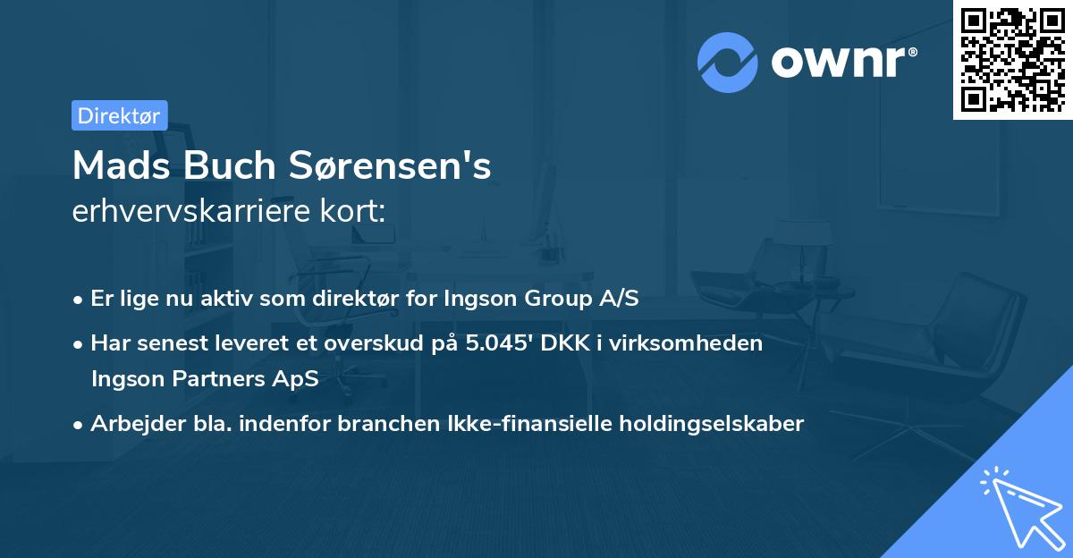 Mads Buch Sørensen's erhvervskarriere kort