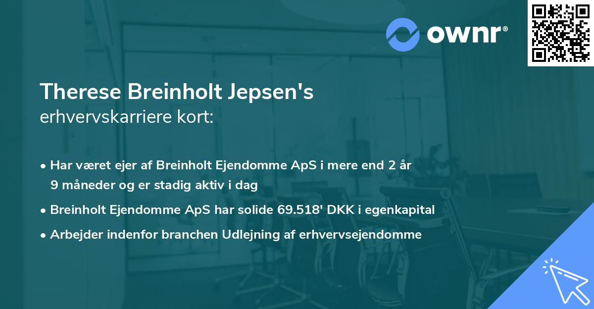 Therese Breinholt Jepsen's erhvervskarriere kort