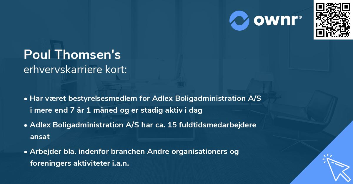 Poul Thomsen's erhvervskarriere kort