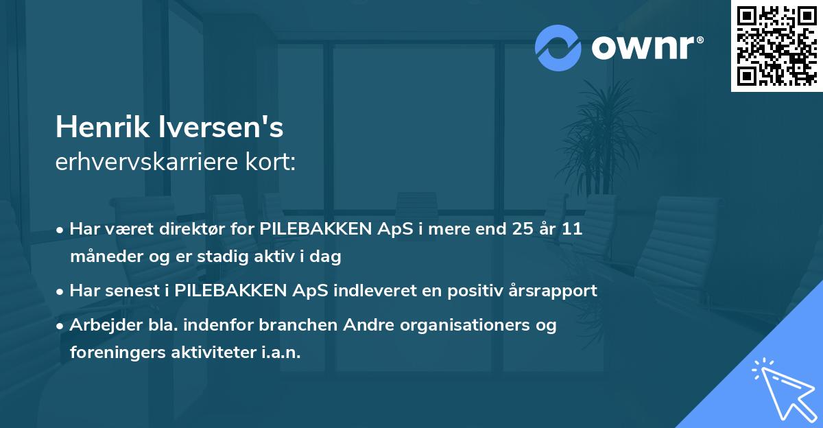 Henrik Iversen's erhvervskarriere kort