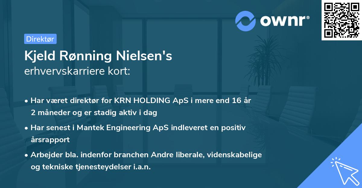 Kjeld Rønning Nielsen's erhvervskarriere kort