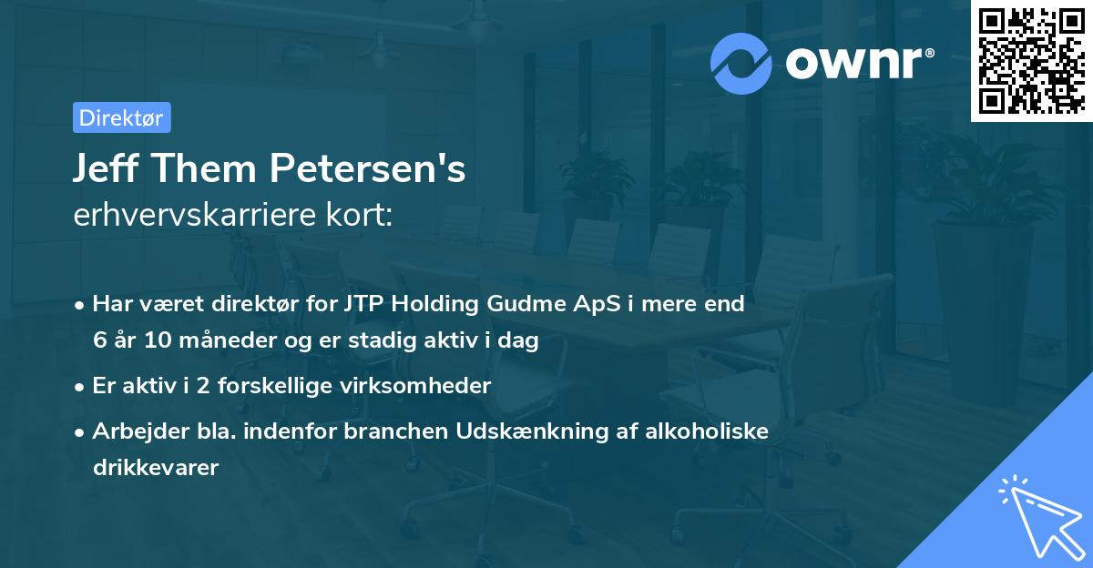 Jeff Them Petersen's erhvervskarriere kort