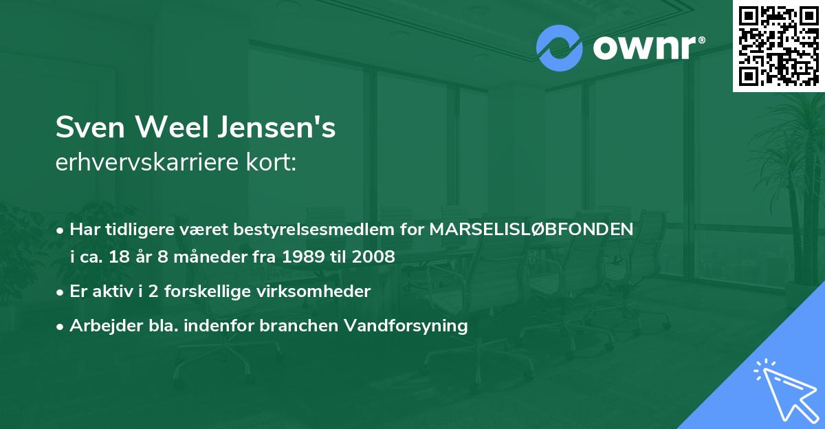 Sven Weel Jensen's erhvervskarriere kort