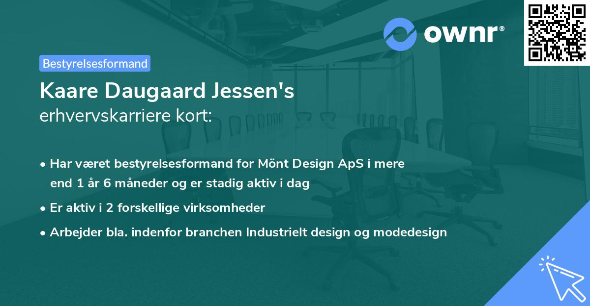 Kaare Daugaard Jessen's erhvervskarriere kort