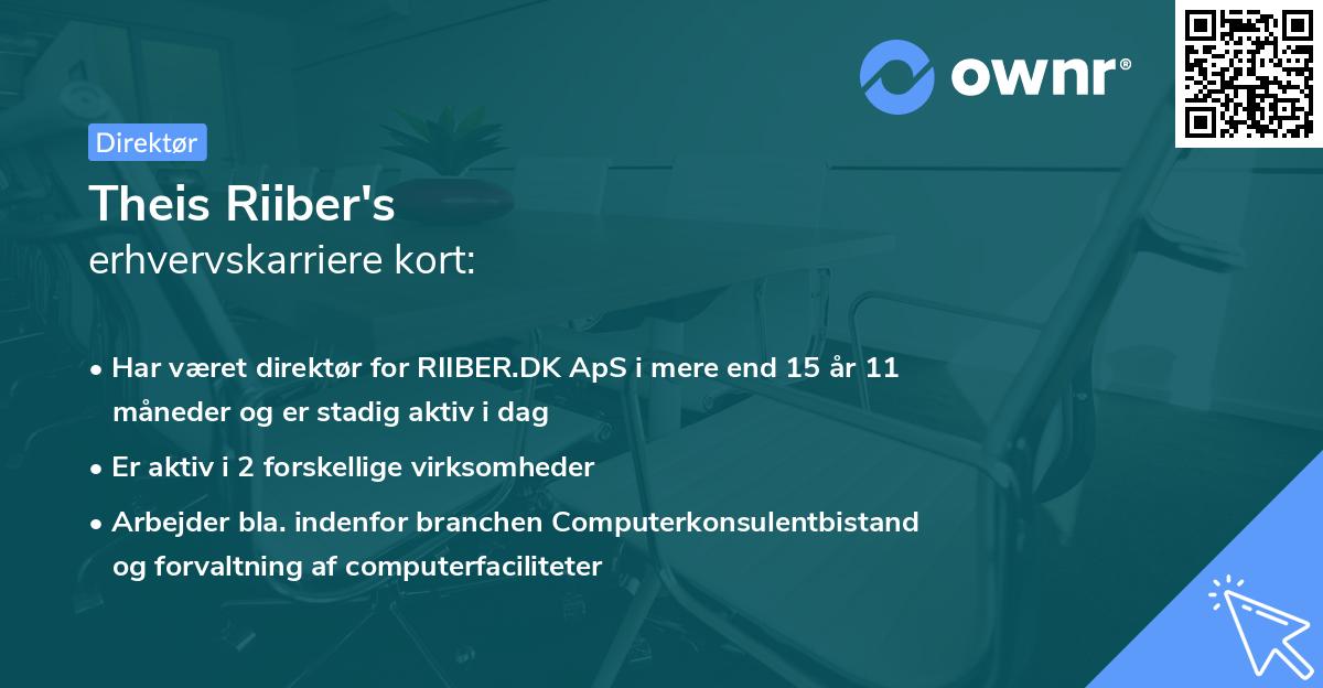 Theis Riiber's erhvervskarriere kort