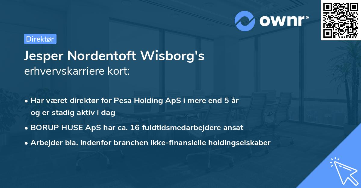 Jesper Nordentoft Wisborg's erhvervskarriere kort