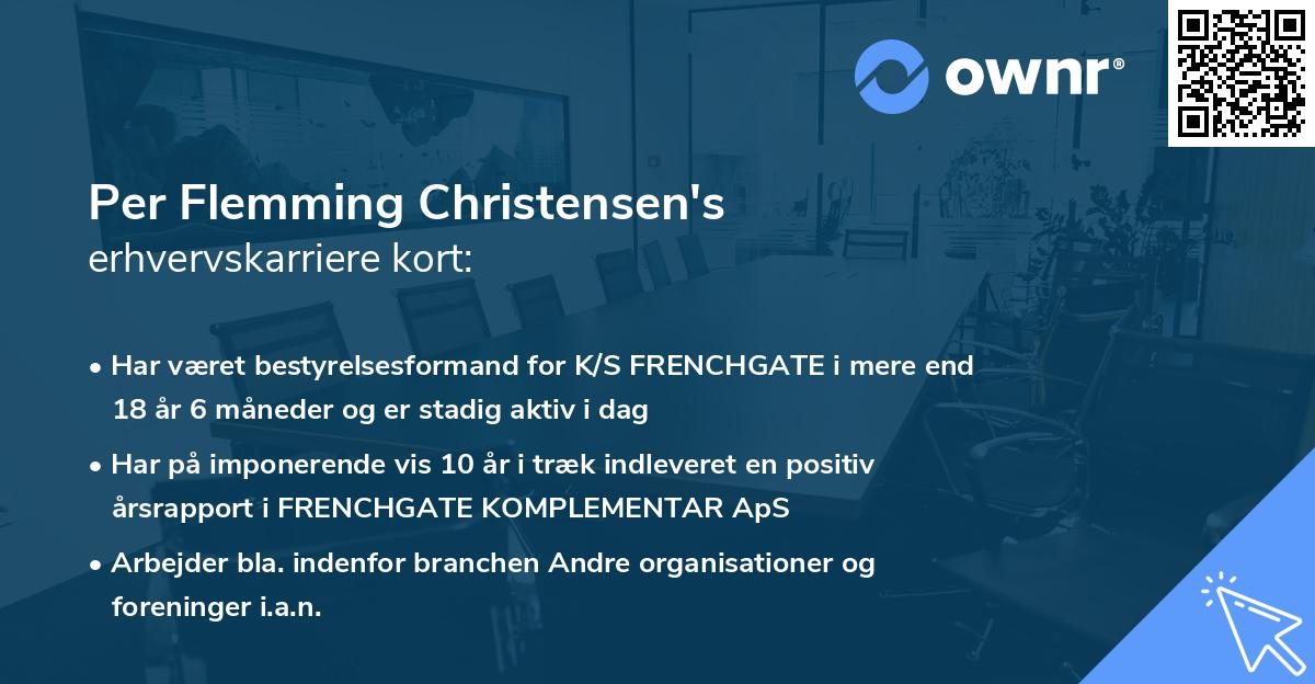 Per Flemming Christensen's erhvervskarriere kort