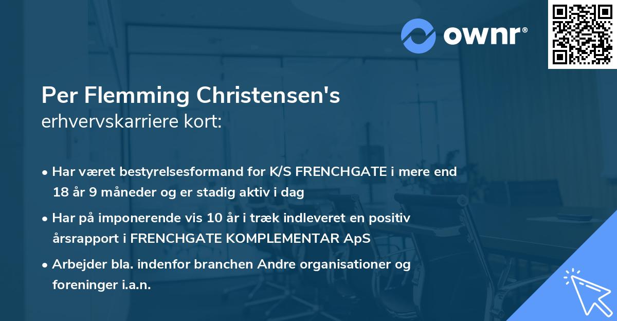 Per Flemming Christensen's erhvervskarriere kort