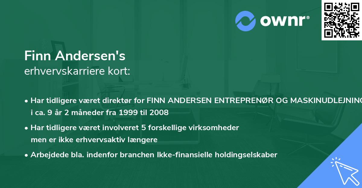 Finn Andersen's erhvervskarriere kort