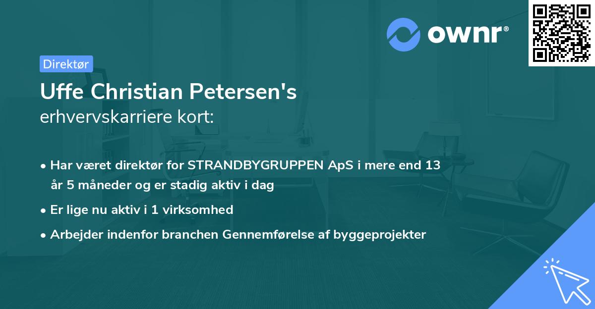 Uffe Christian Petersen's erhvervskarriere kort