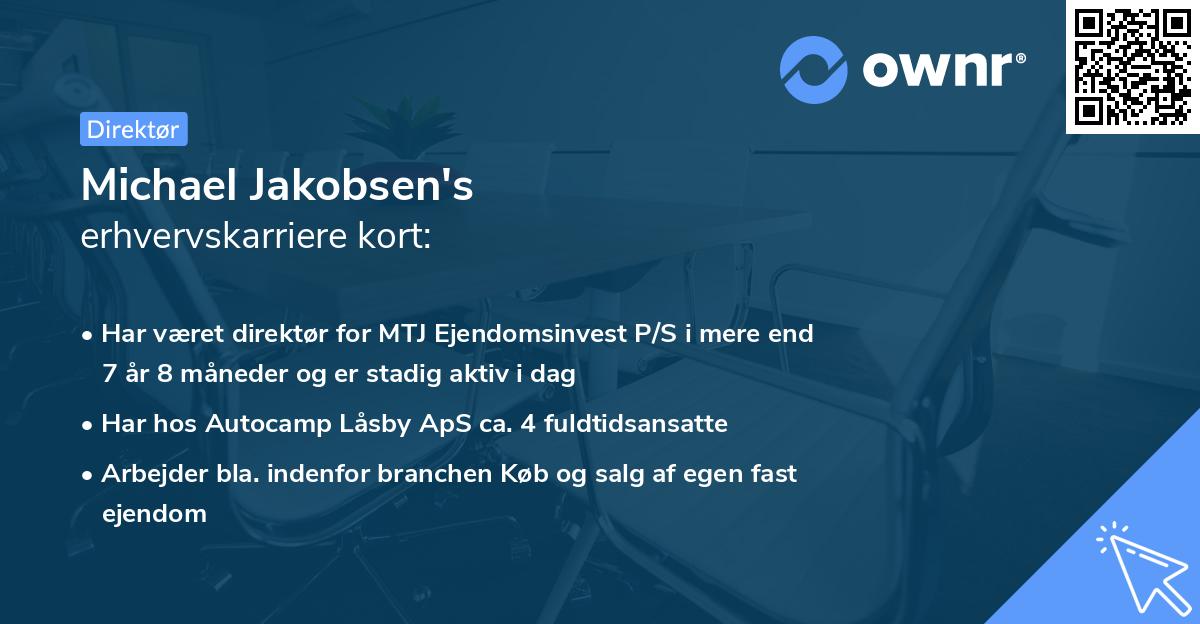 Michael Jakobsen's erhvervskarriere kort