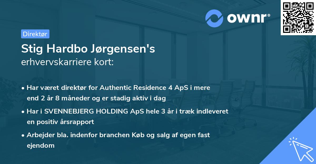Stig Hardbo Jørgensen's erhvervskarriere kort