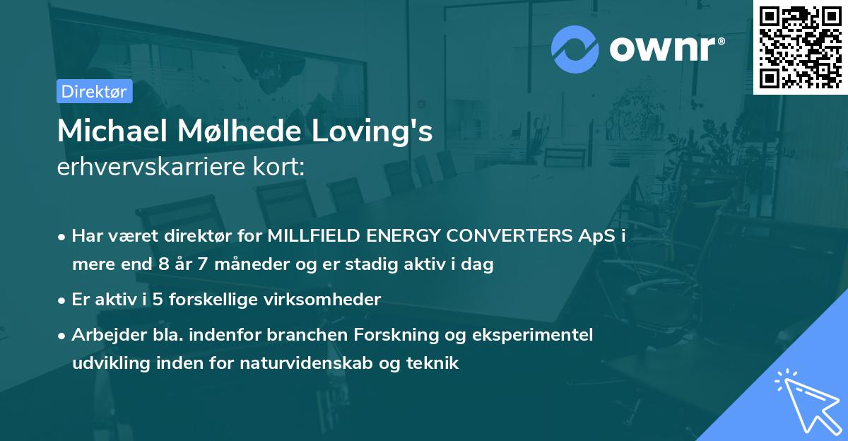 Michael Mølhede Loving's erhvervskarriere kort