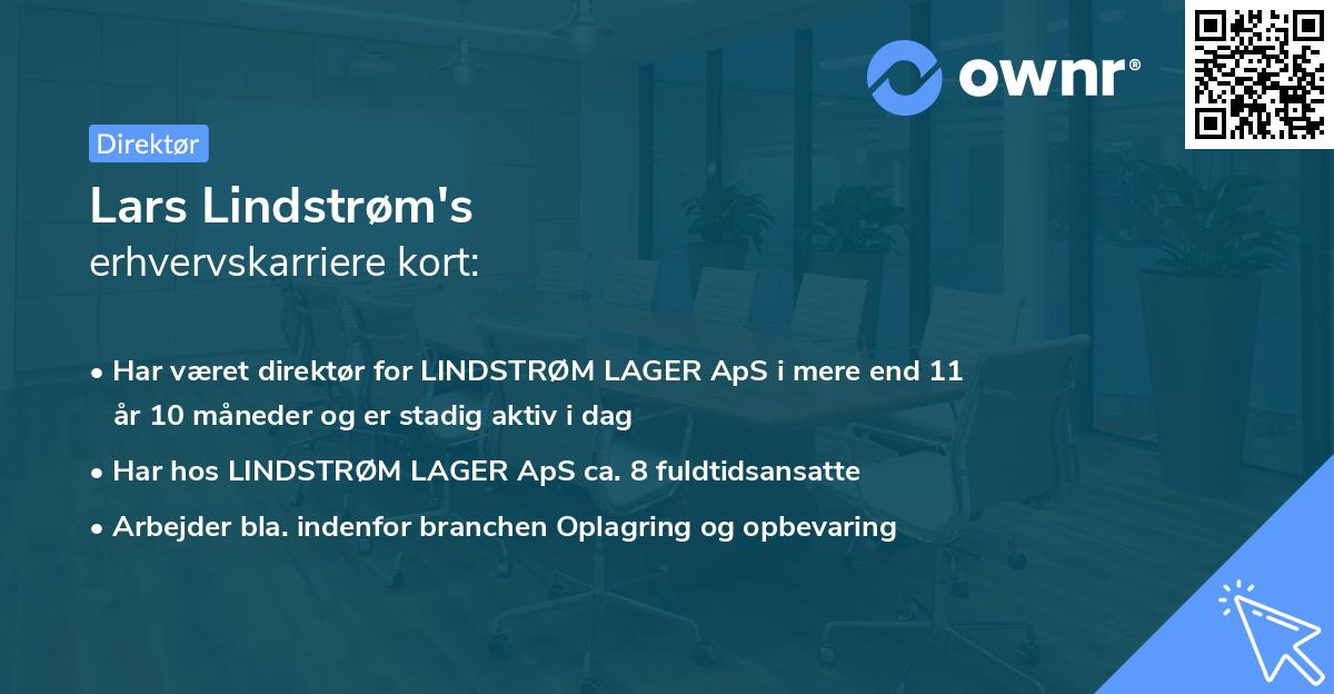 Lars Lindstrøm's erhvervskarriere kort