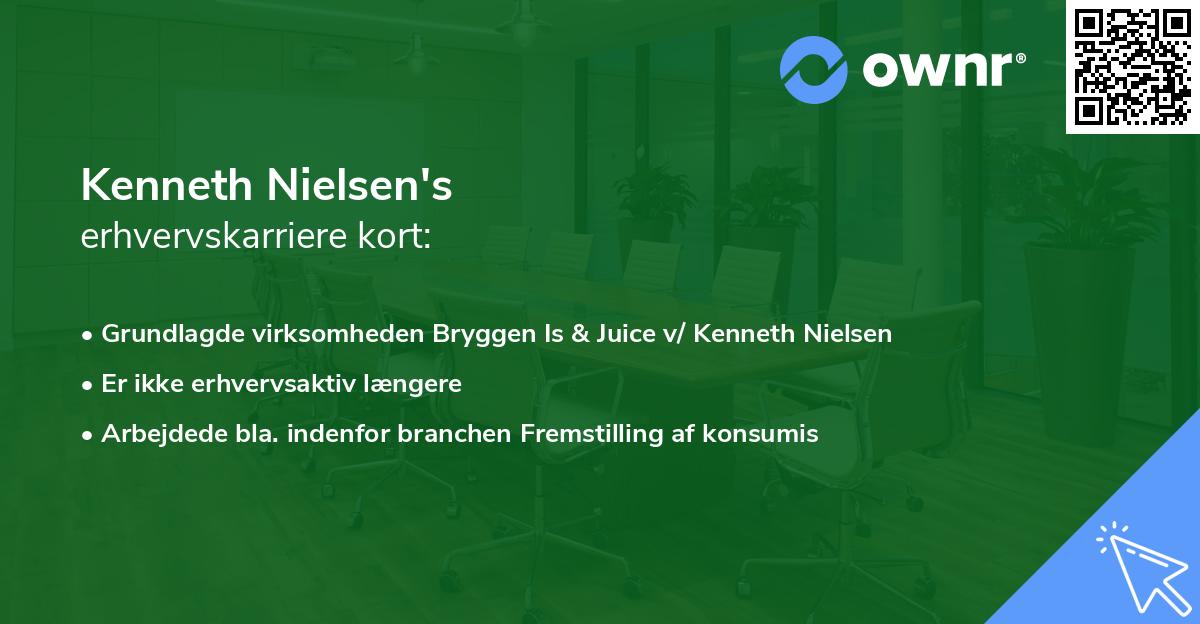 Kenneth Nielsen's erhvervskarriere kort