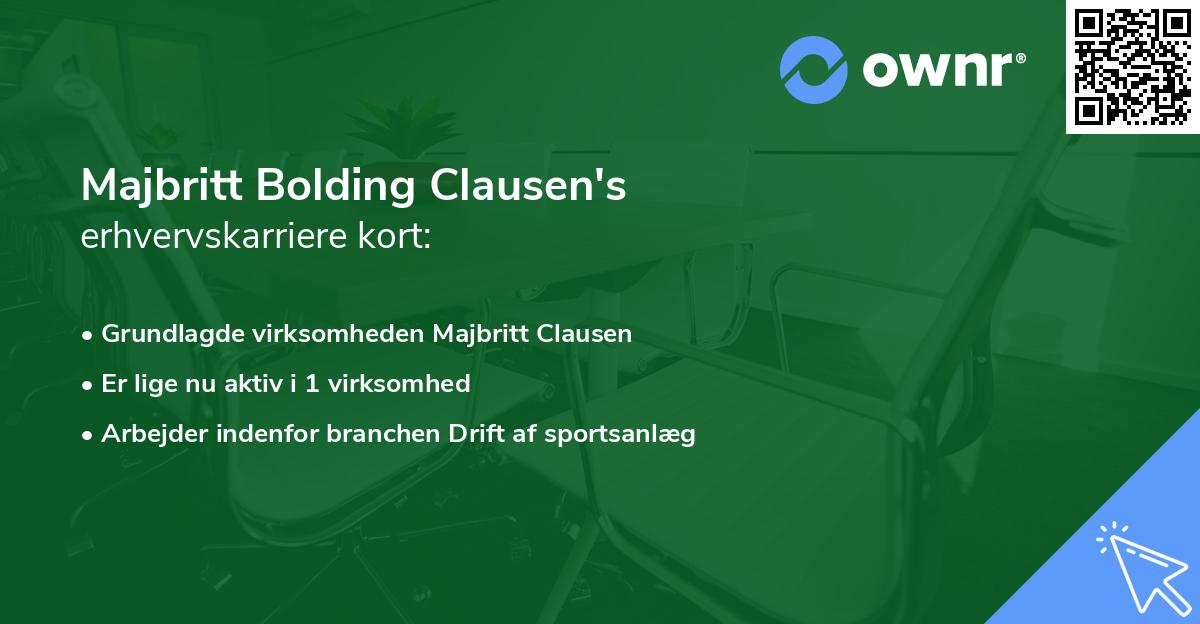 Majbritt Bolding Clausen's erhvervskarriere kort