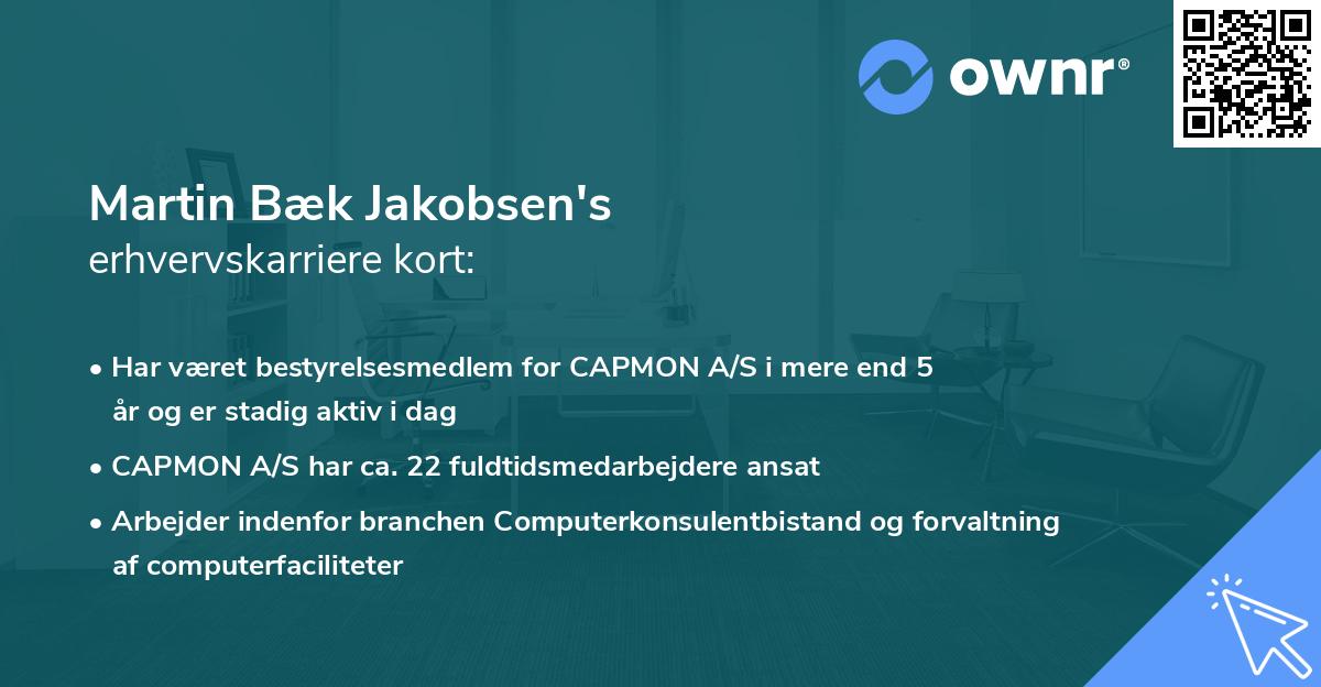 Martin Bæk Jakobsen's erhvervskarriere kort