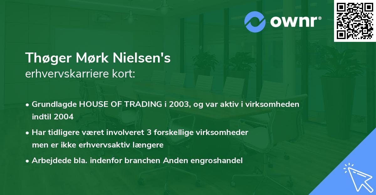 Thøger Mørk Nielsen's erhvervskarriere kort