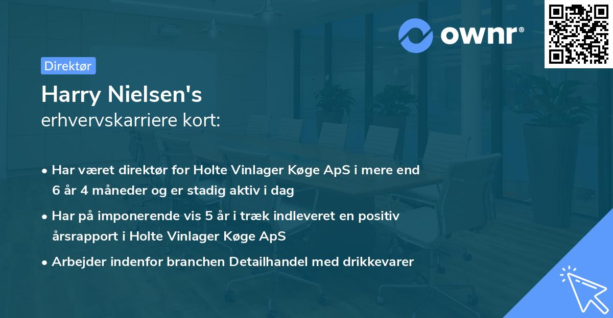 Harry Nielsen's erhvervskarriere kort