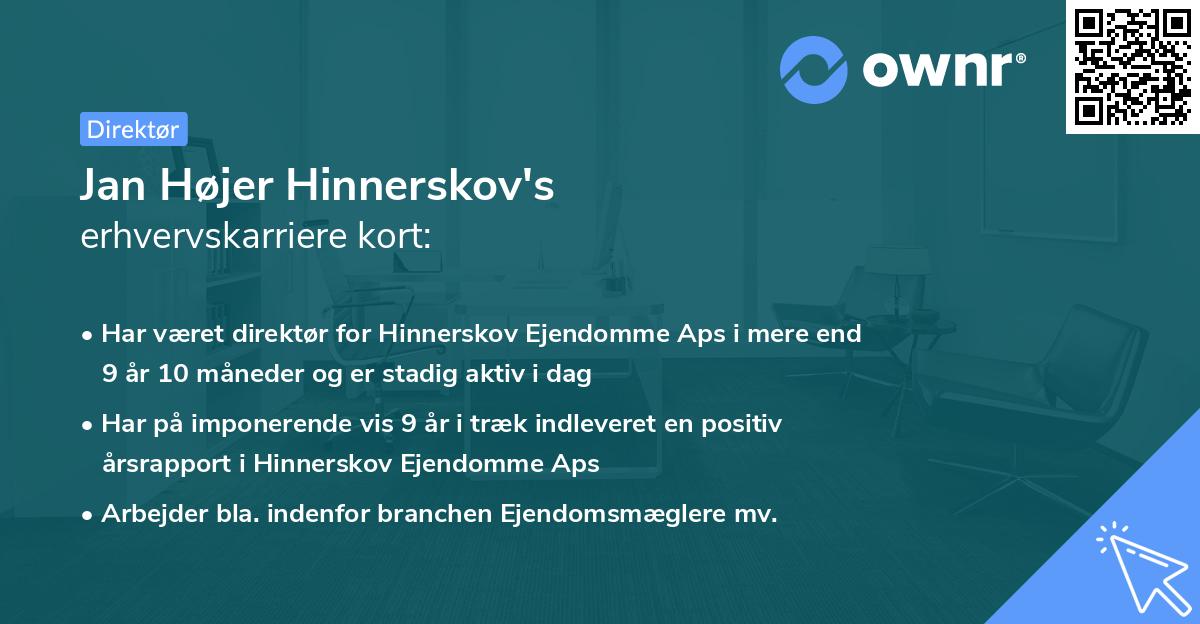 Jan Højer Hinnerskov's erhvervskarriere kort