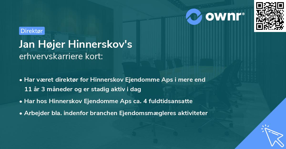 Jan Højer Hinnerskov's erhvervskarriere kort