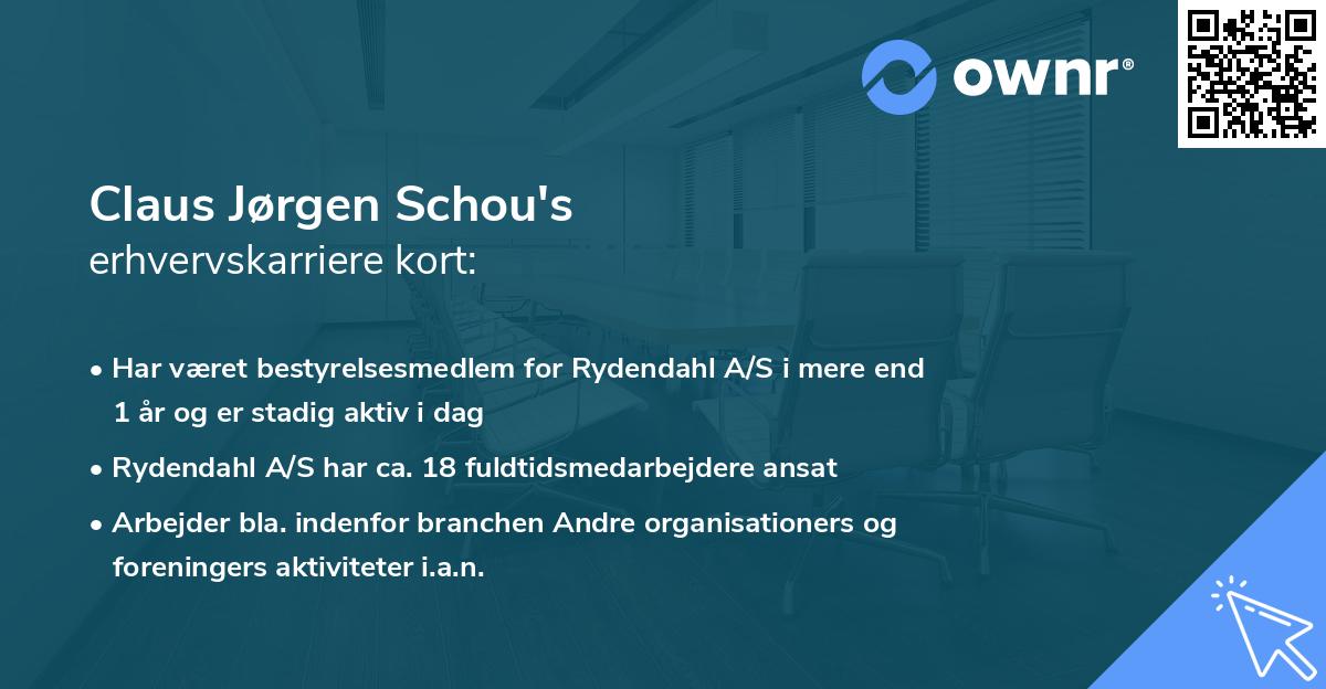 Claus Jørgen Schou's erhvervskarriere kort