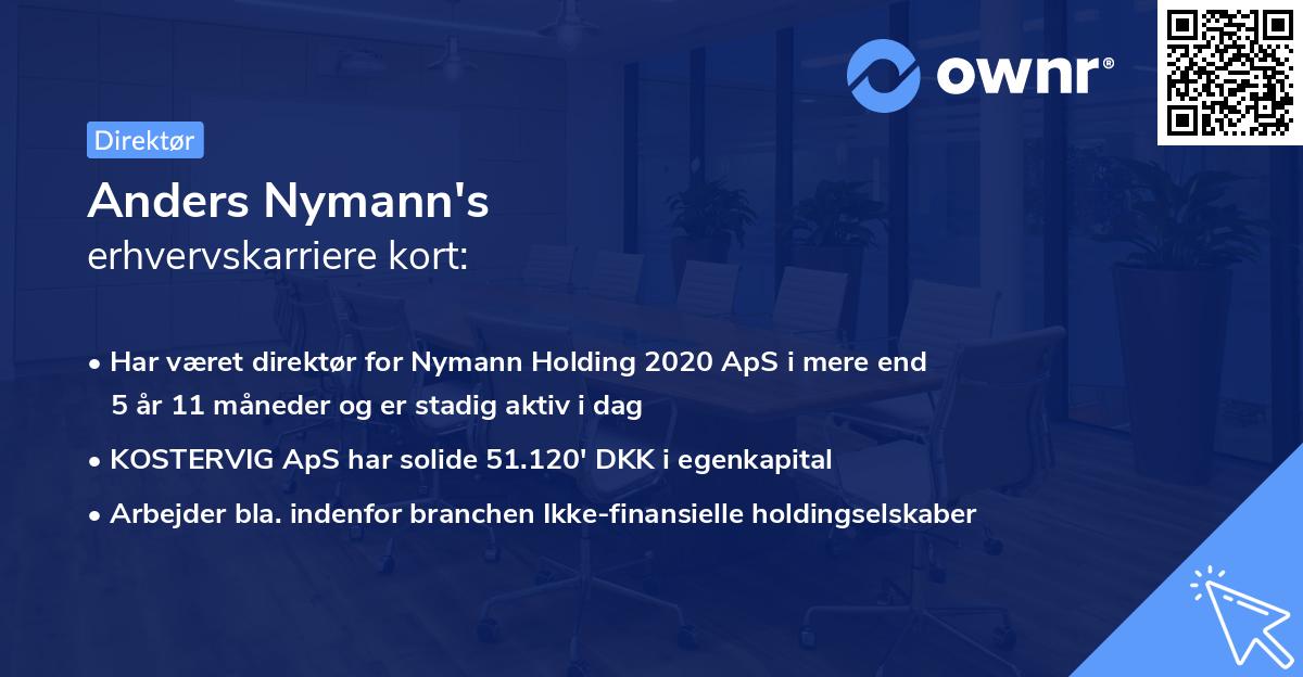 Anders Nymann's erhvervskarriere kort