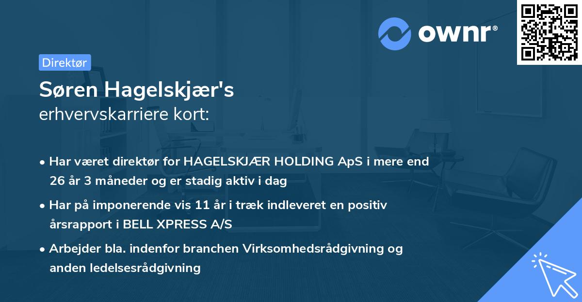 Søren Hagelskjær's erhvervskarriere kort