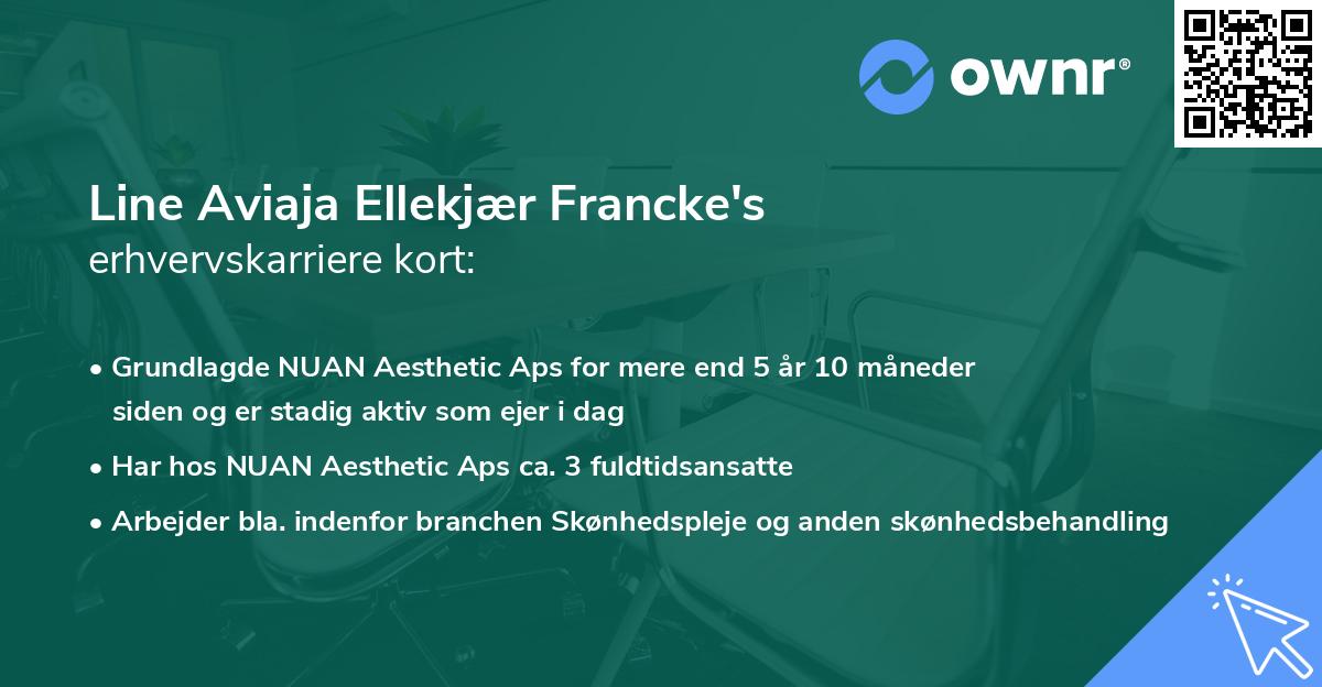 Line Aviaja Ellekjær Francke's erhvervskarriere kort
