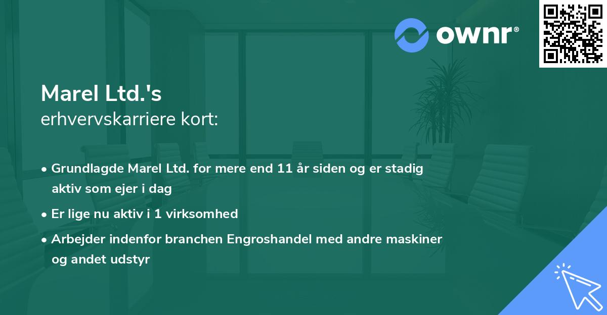 Marel Ltd.'s erhvervskarriere kort