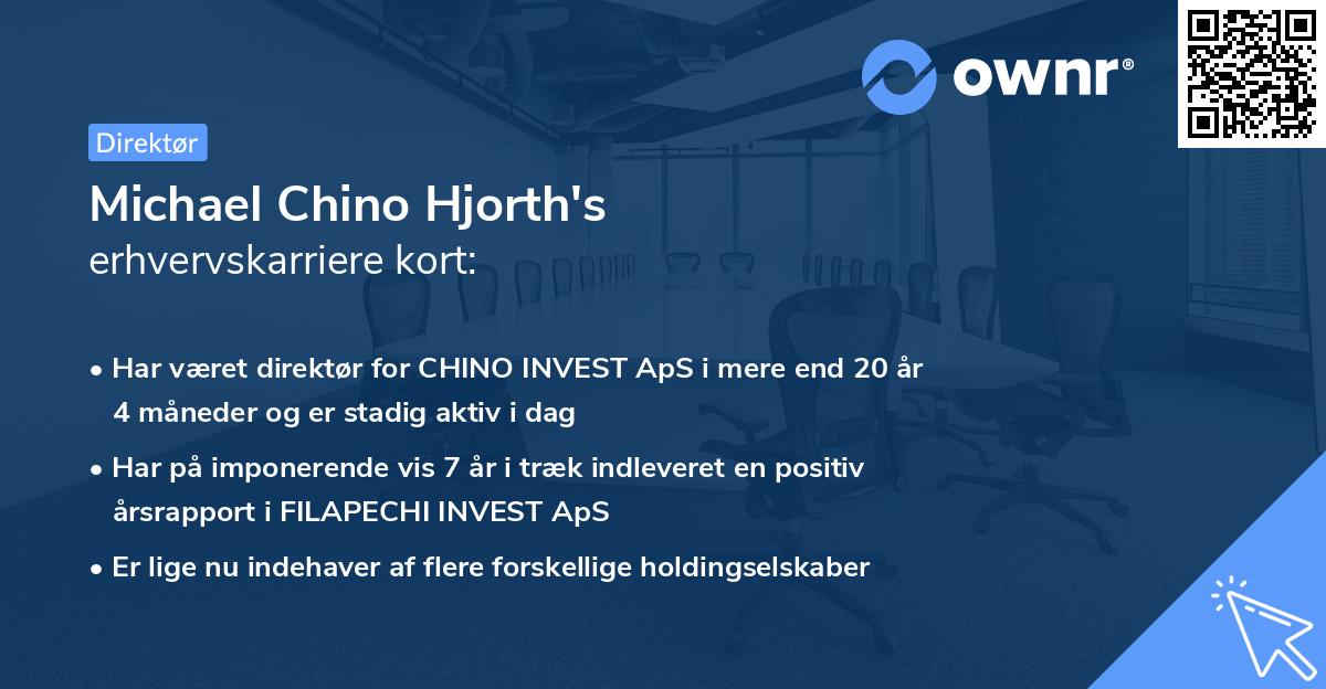 Michael Chino Hjorth's erhvervskarriere kort