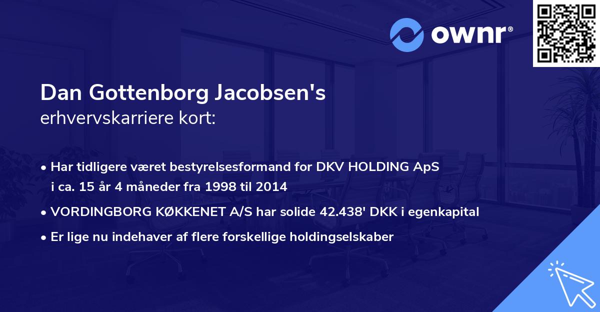 Dan Gottenborg Jacobsen's erhvervskarriere kort