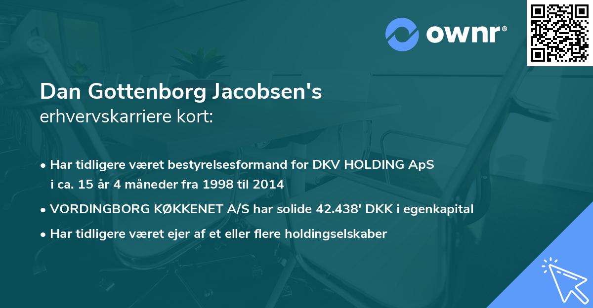 Dan Gottenborg Jacobsen's erhvervskarriere kort