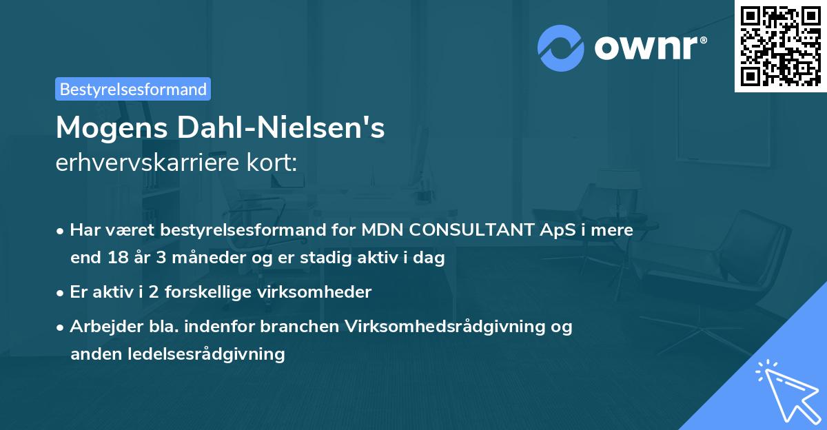 Mogens Dahl-Nielsen's erhvervskarriere kort