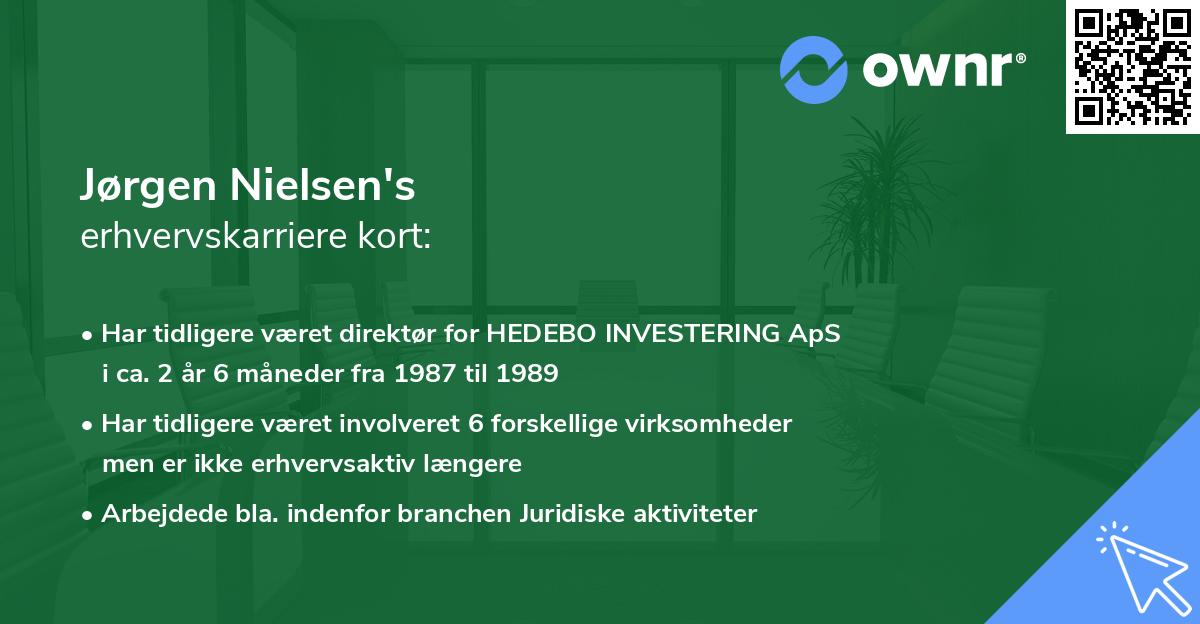 Jørgen Nielsen's erhvervskarriere kort