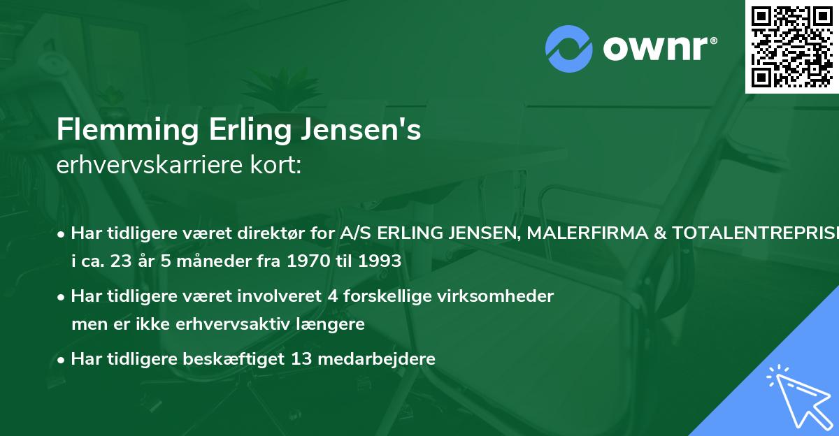 Flemming Erling Jensen's erhvervskarriere kort