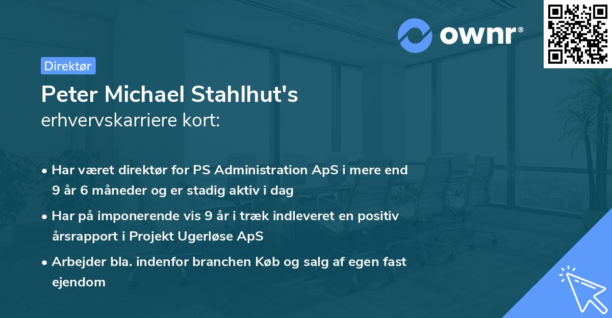 Peter Michael Stahlhut's erhvervskarriere kort