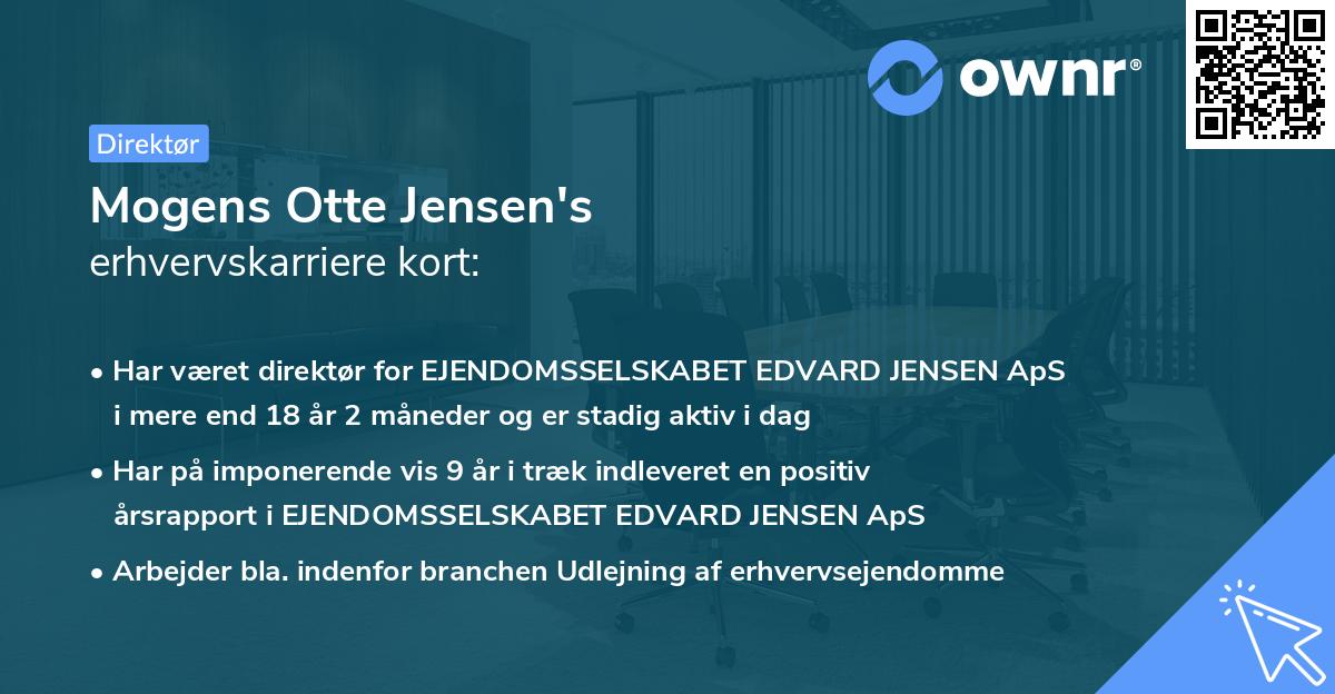 Mogens Otte Jensen's erhvervskarriere kort