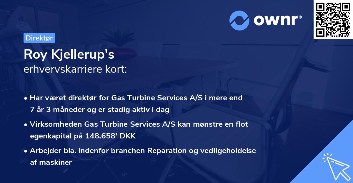 Roy Kjellerup's erhvervskarriere kort