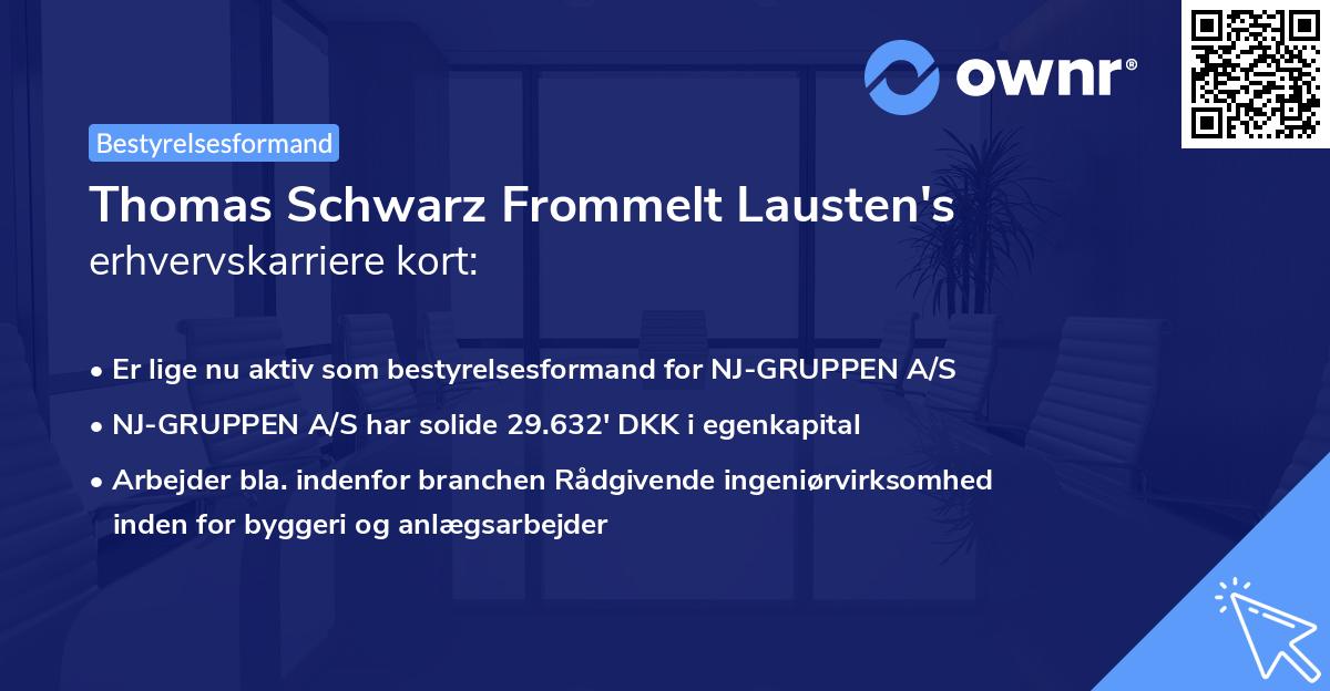 Thomas Schwarz Frommelt Lausten's erhvervskarriere kort