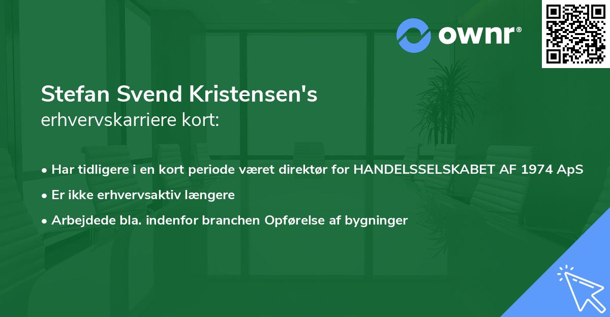 Stefan Svend Kristensen's erhvervskarriere kort