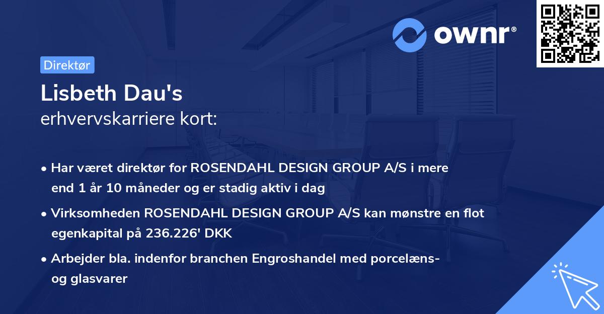 Lisbeth Dau's erhvervskarriere kort