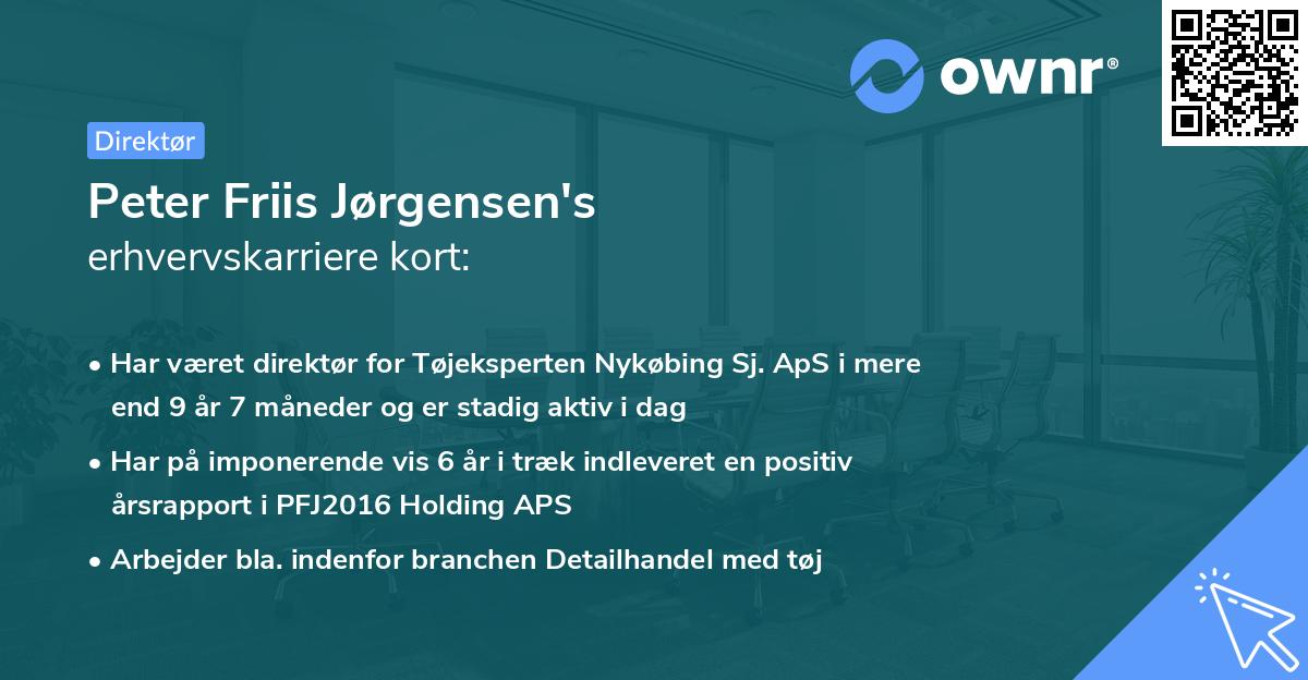 Peter Friis Jørgensen's erhvervskarriere kort