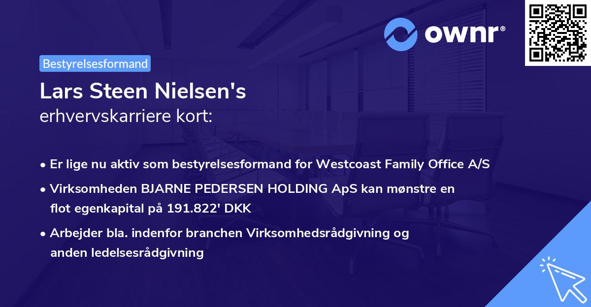 Lars Steen Nielsen's erhvervskarriere kort