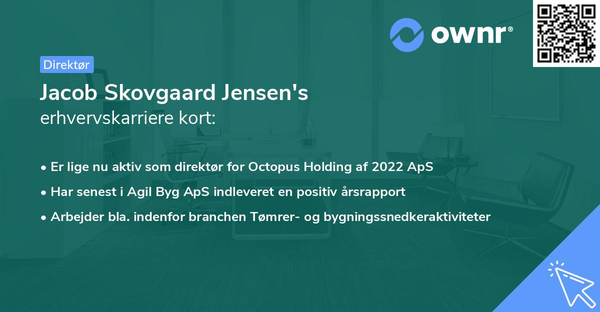 Jacob Skovgaard Jensen's erhvervskarriere kort