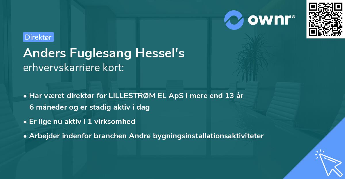 Anders Fuglesang Hessel's erhvervskarriere kort