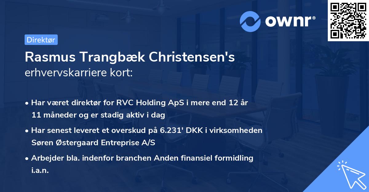 Rasmus Trangbæk Christensen's erhvervskarriere kort