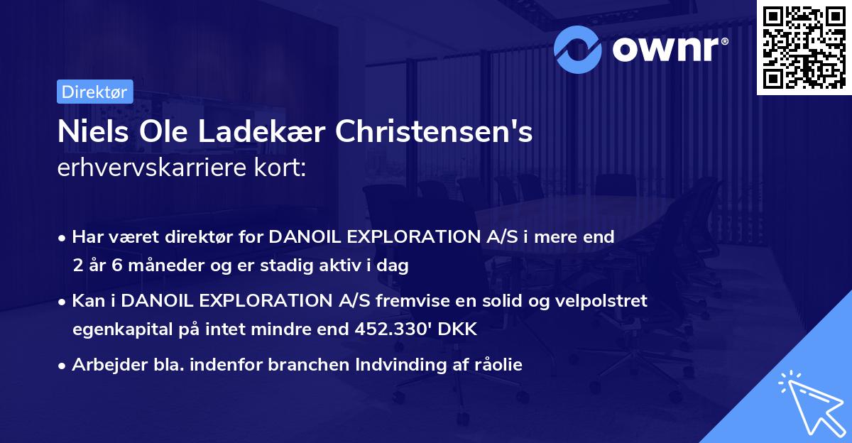 Niels Ole Ladekær Christensen's erhvervskarriere kort