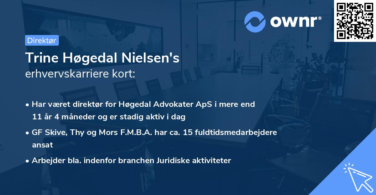 Trine Høgedal Nielsen's erhvervskarriere kort